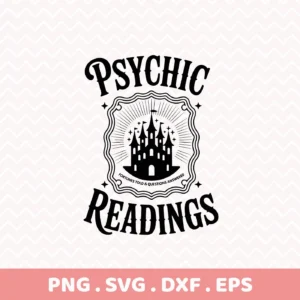Psychic castle SVG design for cutting and screen printing.