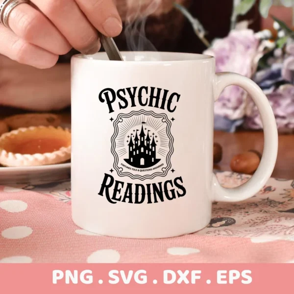 Psychic castle SVG design for cutting and screen printing.