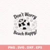 Beach Happy Cricut File for summer vacation screen print design.