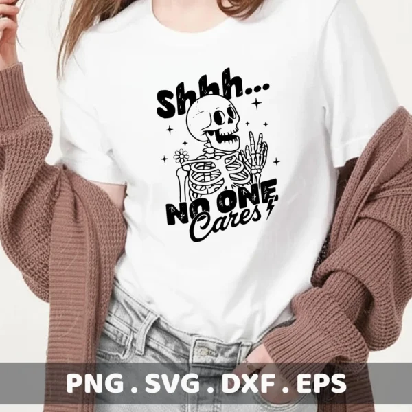 Sarcastic skeleton SVG cut file for t-shirts and crafts.