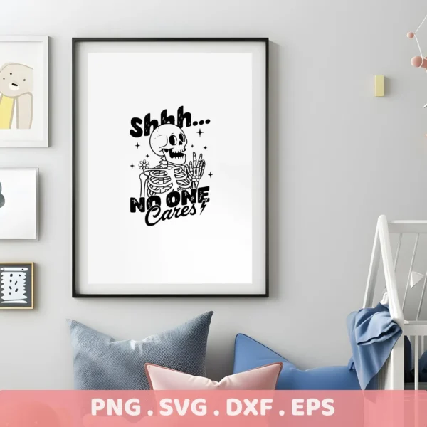Sarcastic skeleton SVG cut file for crafting projects.