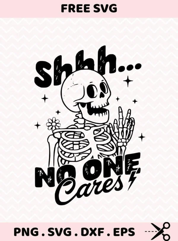 Sarcastic skeleton SVG cut file for crafting.