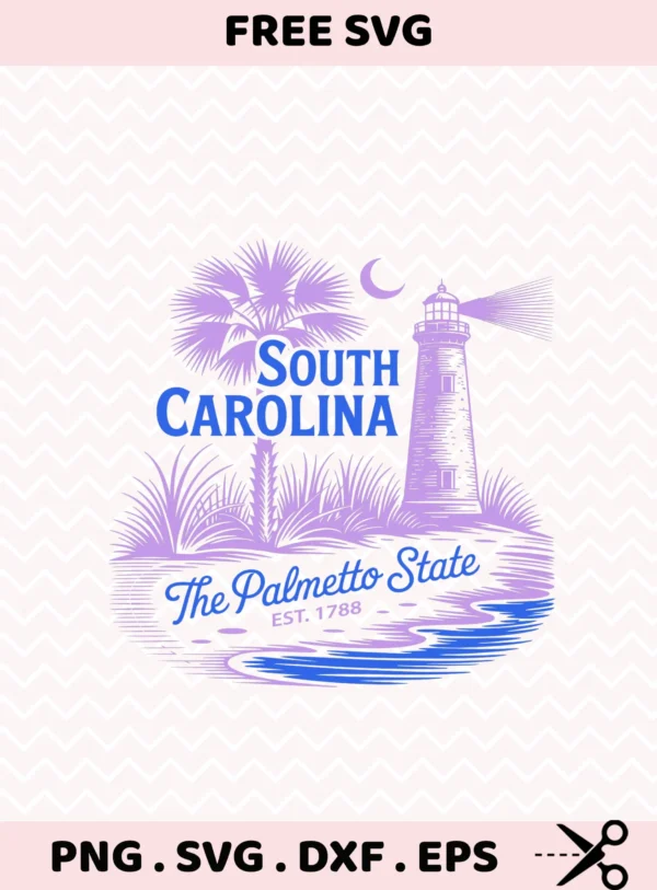 South Carolina Cricut design for a Palmetto State t-shirt screen print stencil.