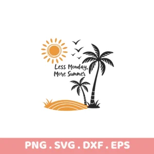 Summer Beach SVG Cut Files for Cricut & Silhouette.