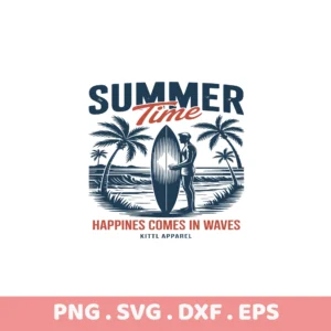 Summer Surfer SVG Bundle: Cricut, Silhouette, Stencil Designs