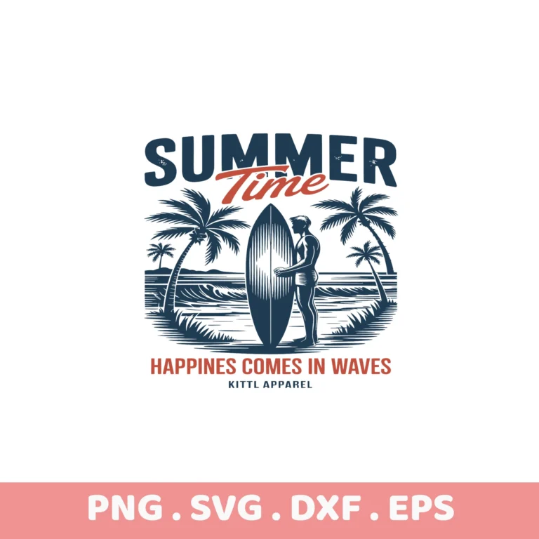 Summer Surfer SVG Bundle: Cricut, Silhouette, Stencil Designs