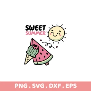 Summer Watermelon SVG Cricut & Silhouette Cut Files