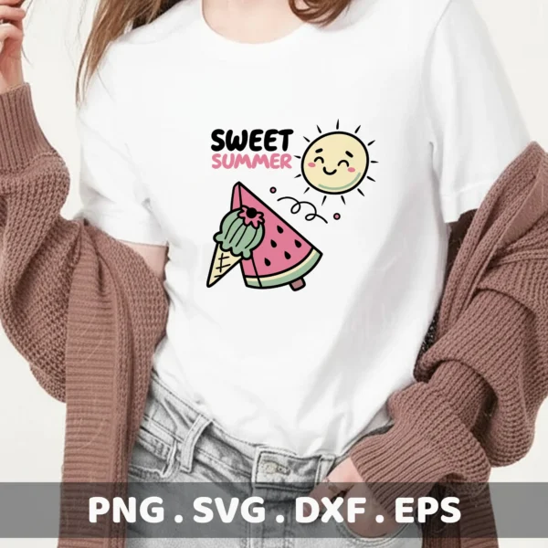 Summer Watermelon SVG Cricut & Silhouette Cut Files