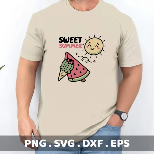 Summer Watermelon SVG Cricut & Silhouette Cut Files