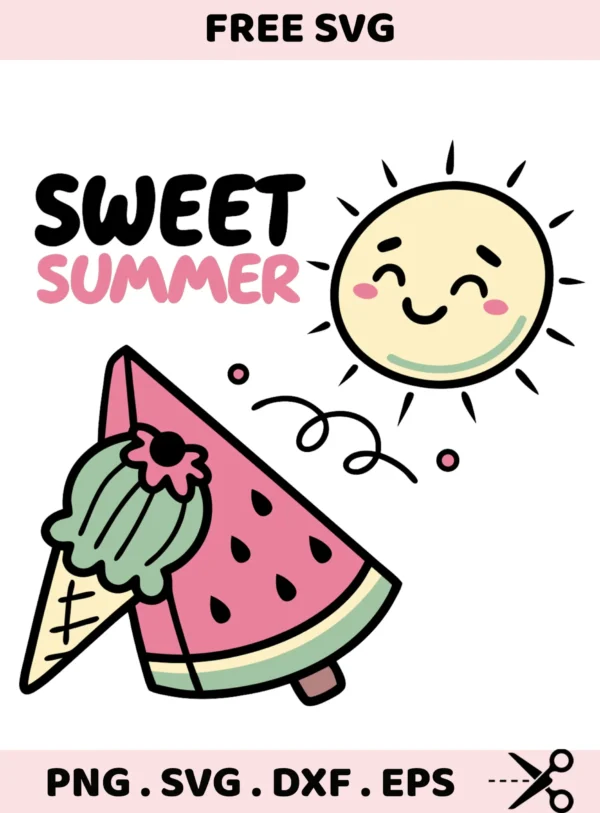 Summer Watermelon SVG Bundle: Cricut & Silhouette Cutting Files