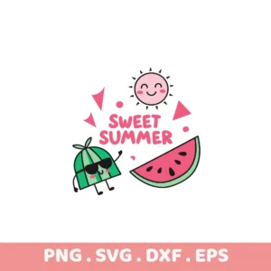 Sweet Summer Watermelon SVG Bundle. Cricut, Silhouette, & all electronic cutter files. Perfect for screen printing stencils.