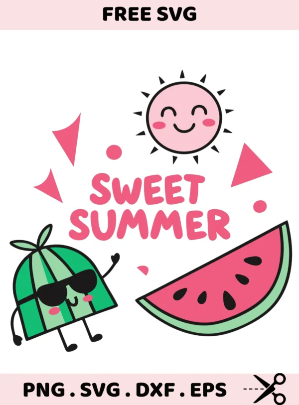Sweet Summer Watermelon SVG Bundle. Cricut, Silhouette, & all electronic cutter files. Perfect for screen printing stencils.