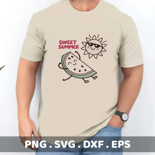 Sweet Summer Watermelon SVG Cut Files for Cricut & Silhouette. Perfect summer stencil designs for screen printing.