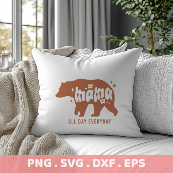 Mama Bear SVG Cut Files. Cricut, Silhouette, CNC compatible. Perfect Mother's Day gift.