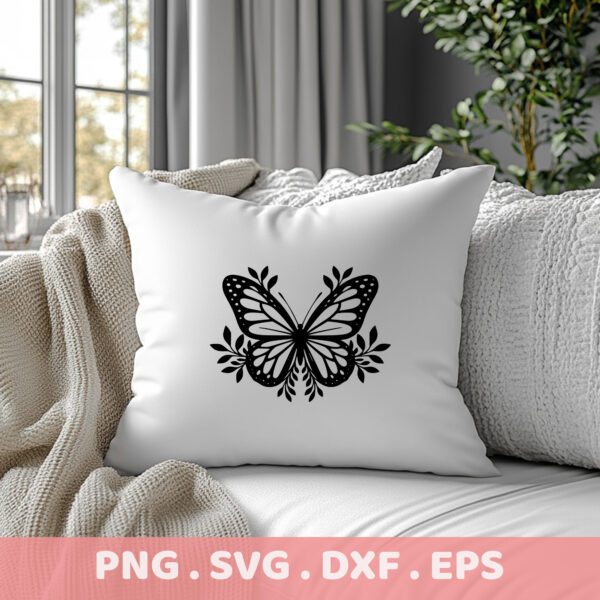 Butterfly Mandala SVG, DXF, EPS Cut Files for Cricut, Silhouette, CNC, Laser Cutters.
