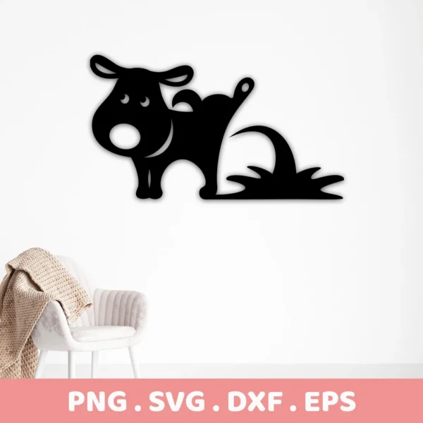 Cartoon camel SVG design file, depicted as a black silhouette of a camel urinating, part of a digital download bundle including SVG and PNG formats.