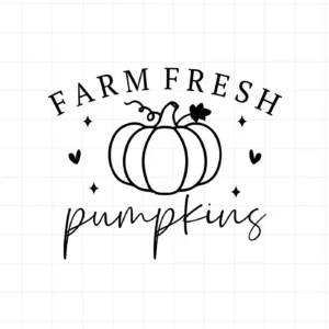 Farm Fresh Pumpkin Patch SVG design. Digital cut file for fall decor.
